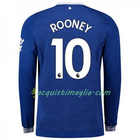Divisa di Calcio Everton Rooney 10 Prima 2018/2019 Manica Lunga